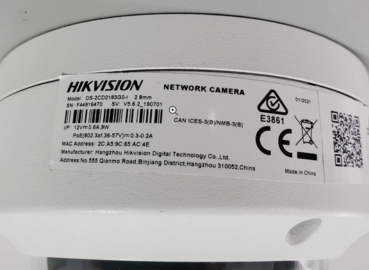 HIKVISION DS-2CD2183G0-I EXIR FIXED DOME CAMERA
